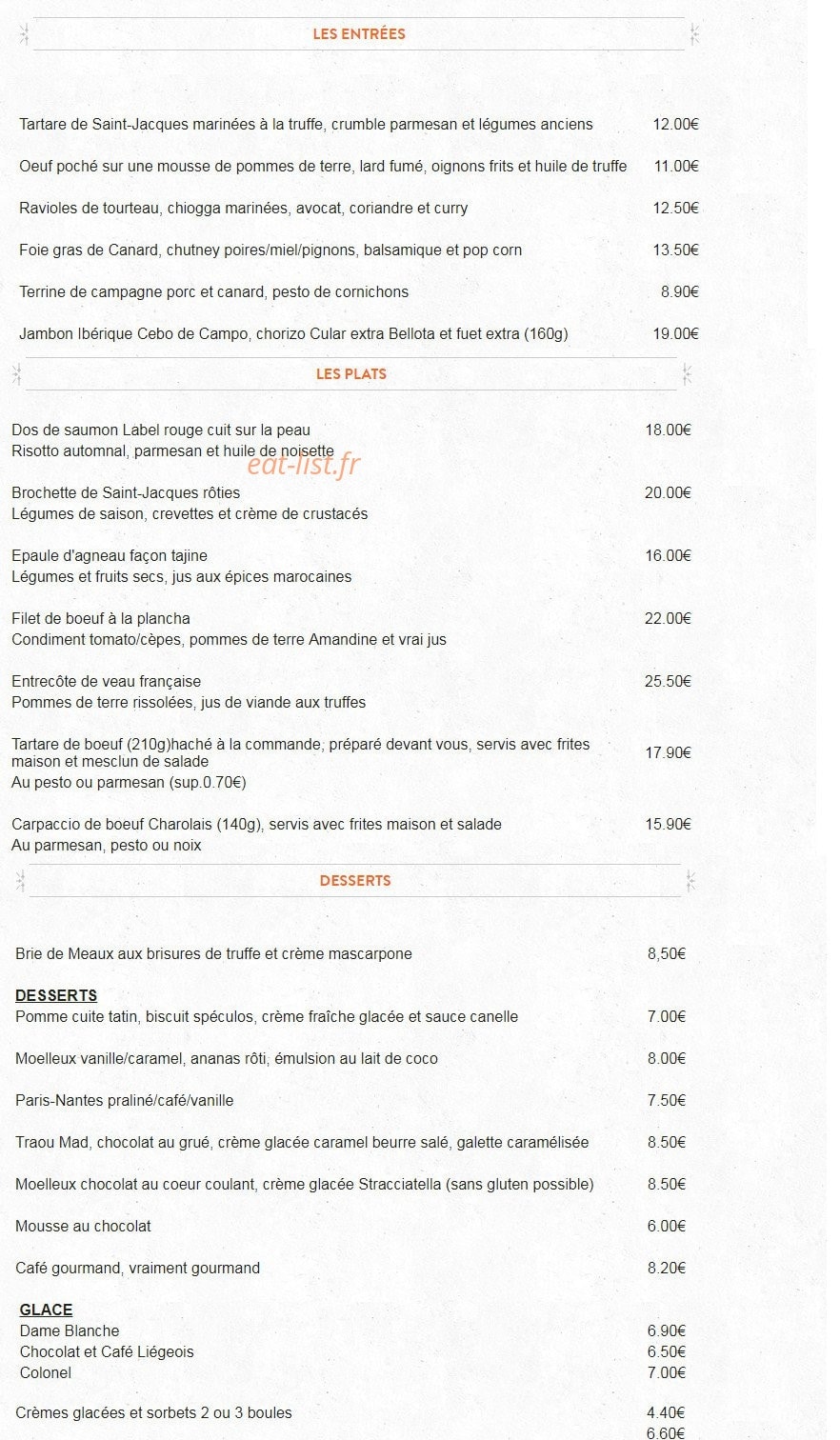 Le Carré Blanc — carte page 1
