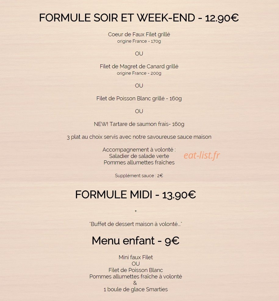 Le Chêne Rouge — carte page 1