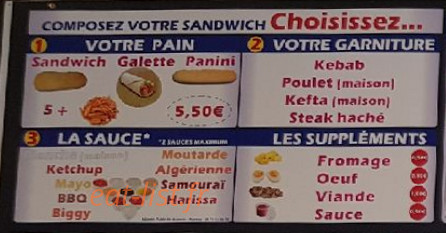 Maxi-Kebab — carte page 1