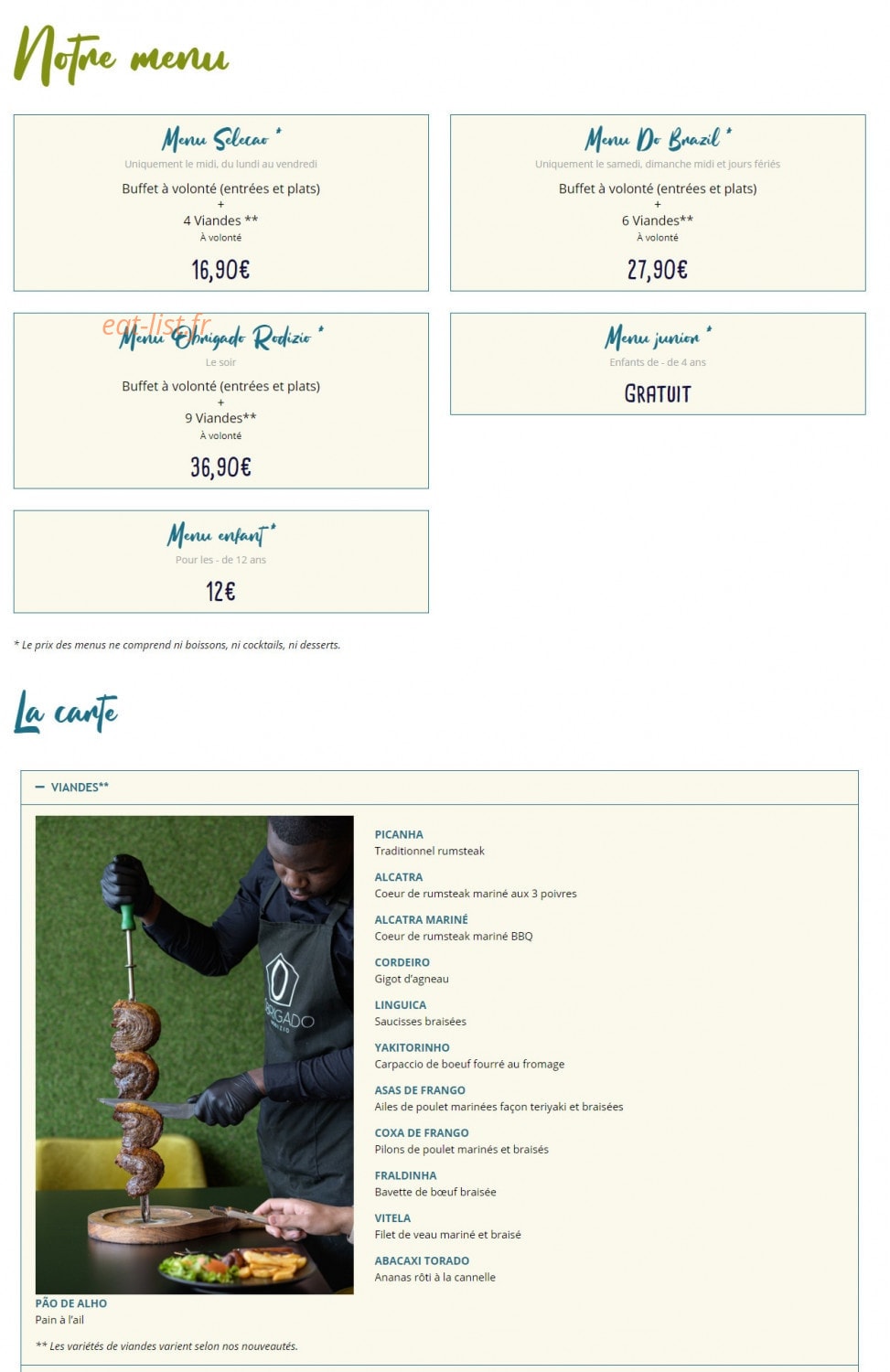 Obrigado — carte page 1