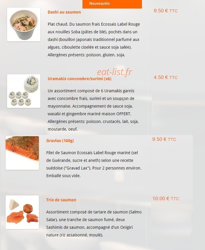Pause Saumon — carte page 1