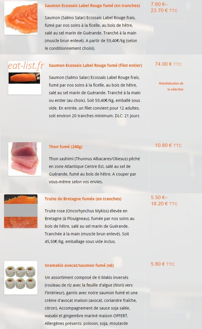 Pause Saumon — carte page 12