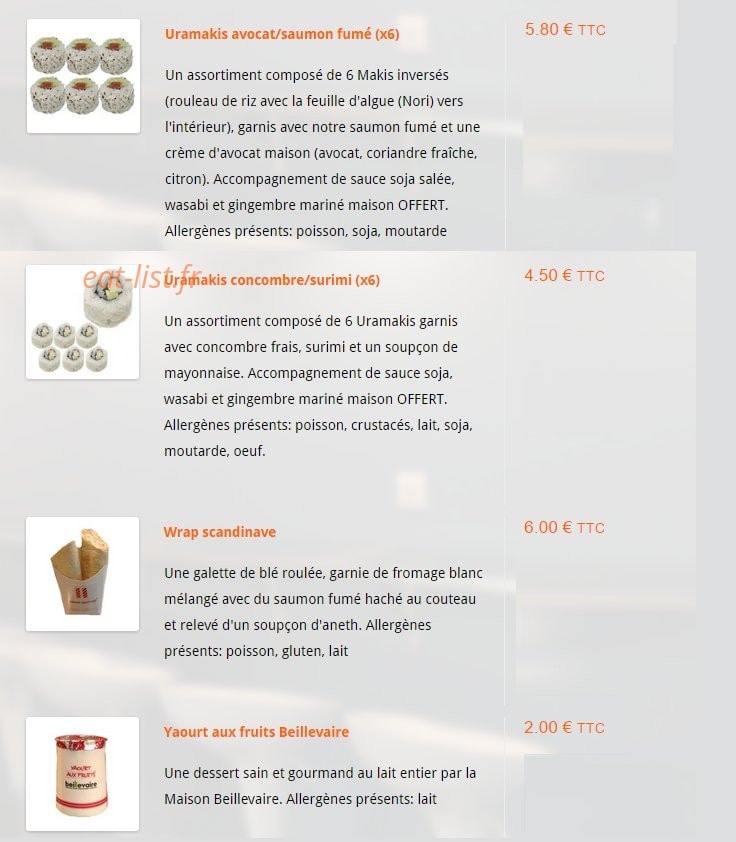 Pause Saumon — carte page 8