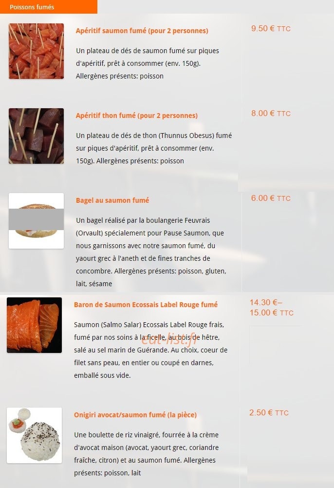 Pause Saumon — carte page 11