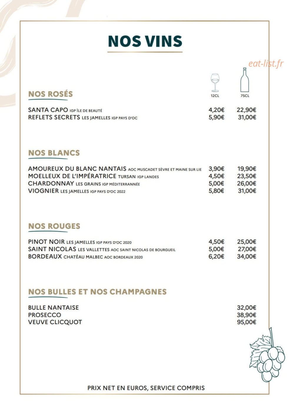 West Side Garden — carte page 6