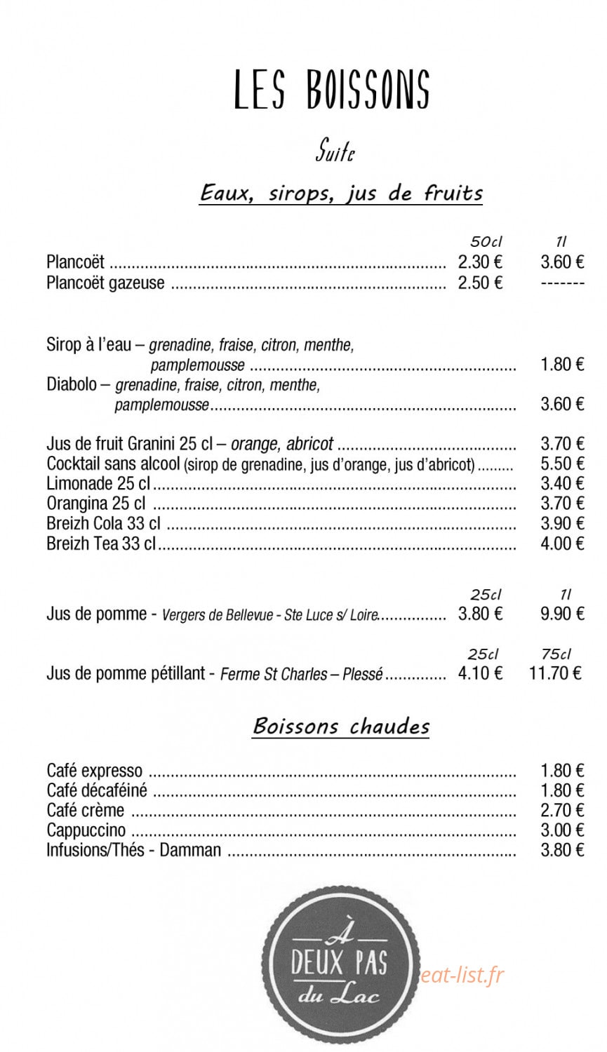 A Deux Pas Du Lac — carte page 6
