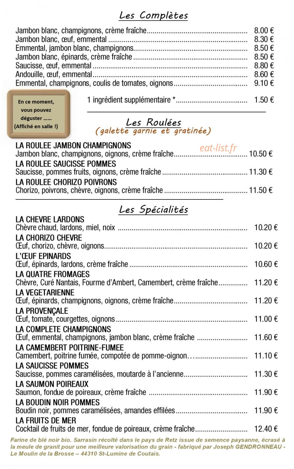 A Deux Pas Du Lac — carte page 2