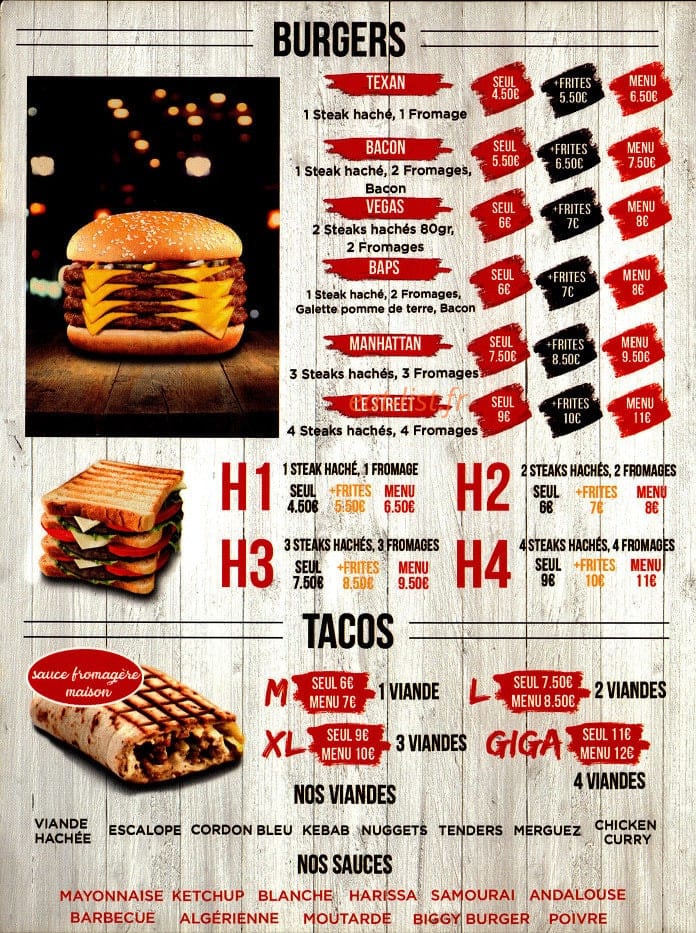 Kebab Bouaye City Food — carte page 1