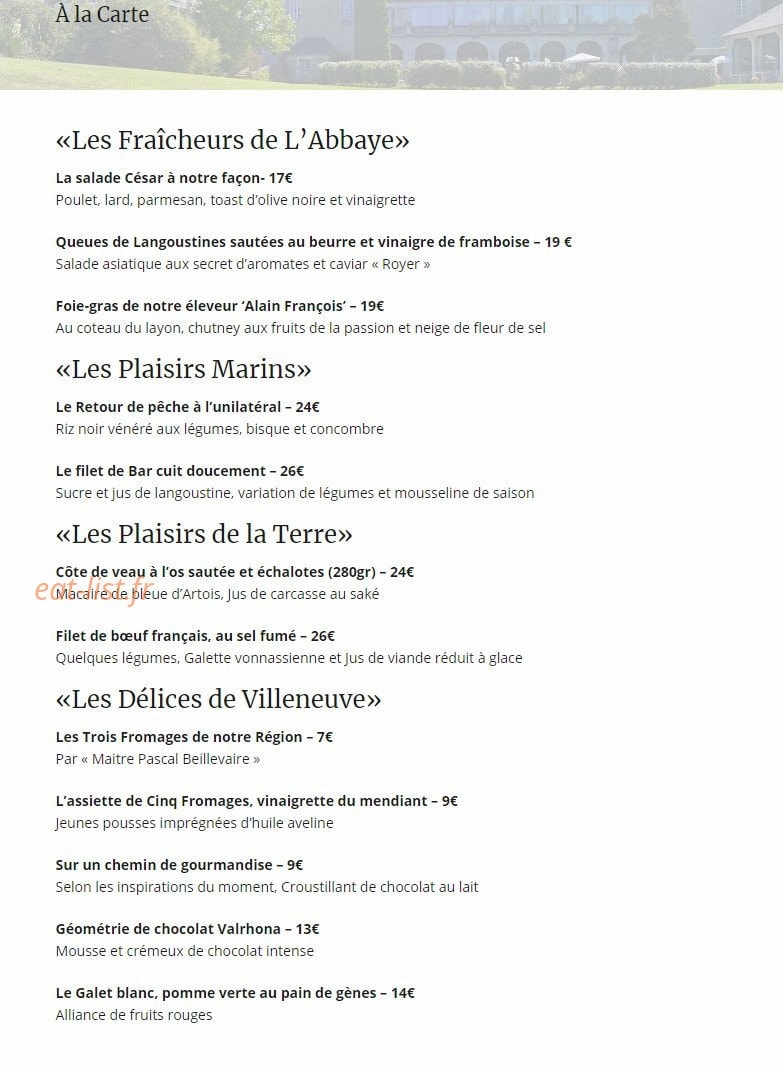 L’Epicurien — carte page 2