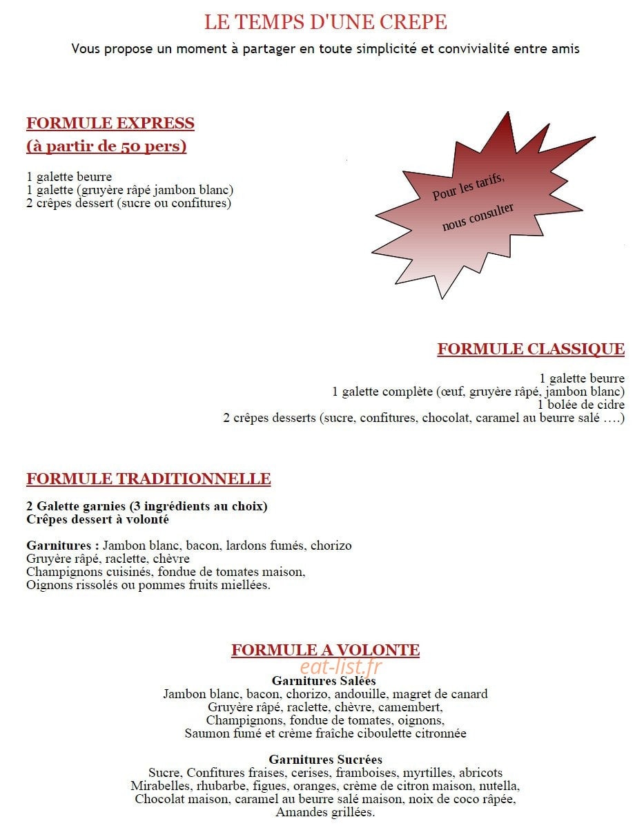 Le Temps d 'une Crêpe — carte page 4