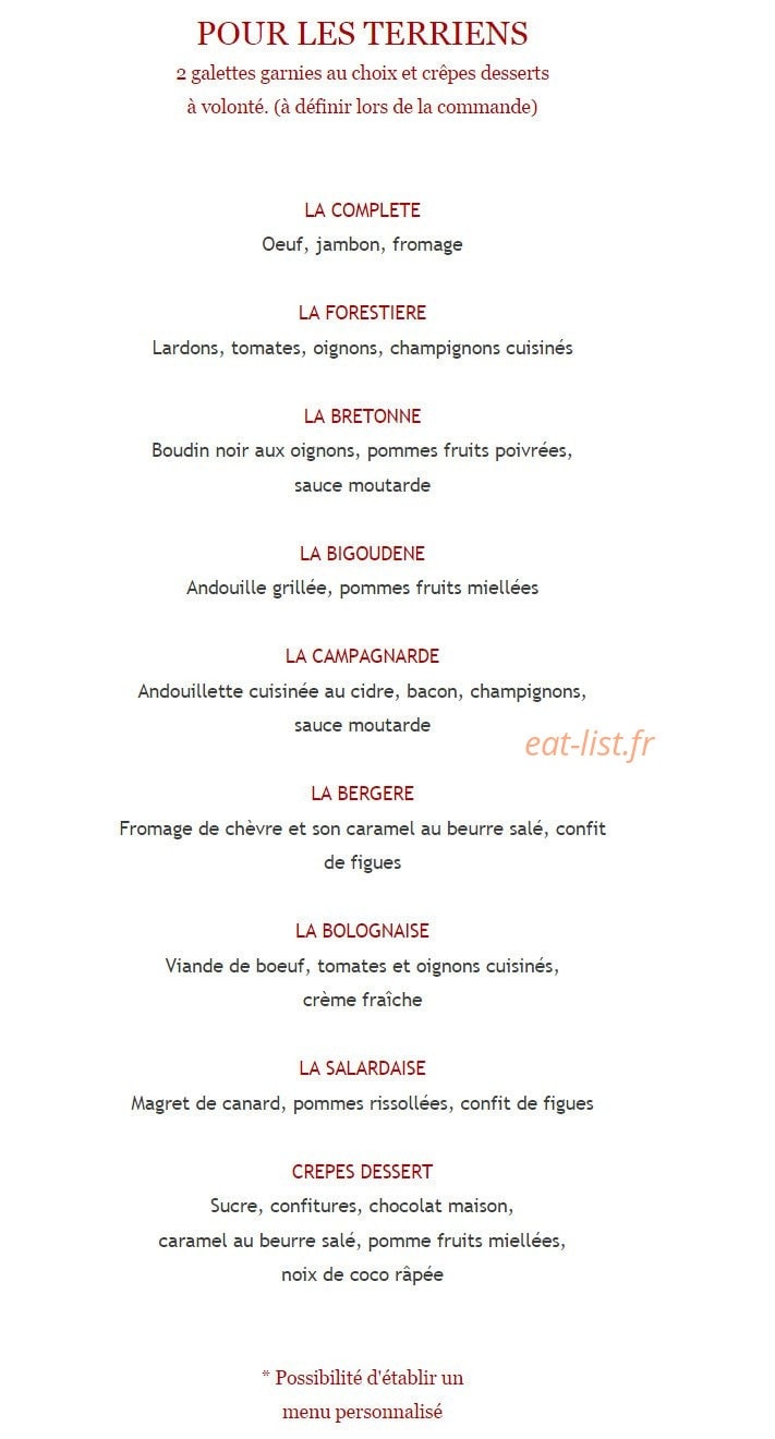 Le Temps d 'une Crêpe — carte page 2