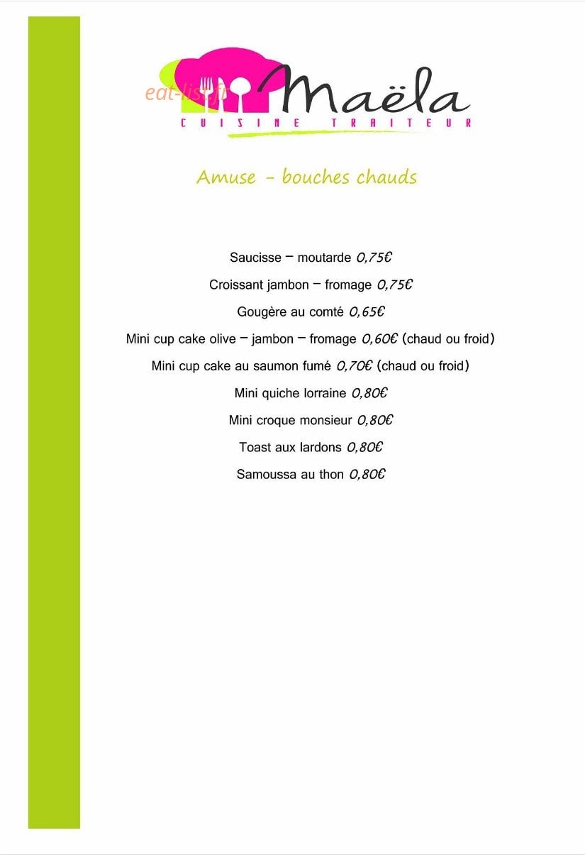 Maëla Cuisine — carte page 12