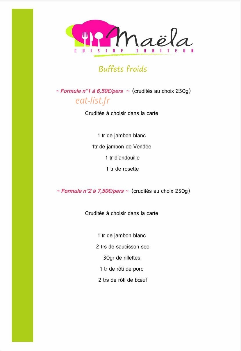 Maëla Cuisine — carte page 6