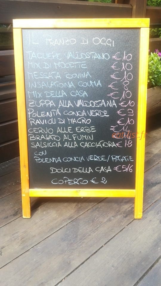 Coumarial Ristoro Bar — carte page 1
