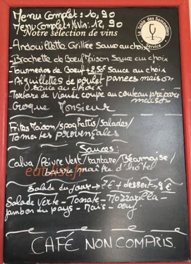 Cafe Restaurant Du Lac — carte page 1