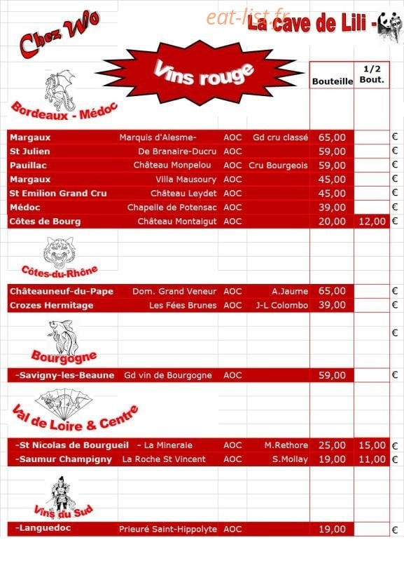 Chez Wo — carte page 2