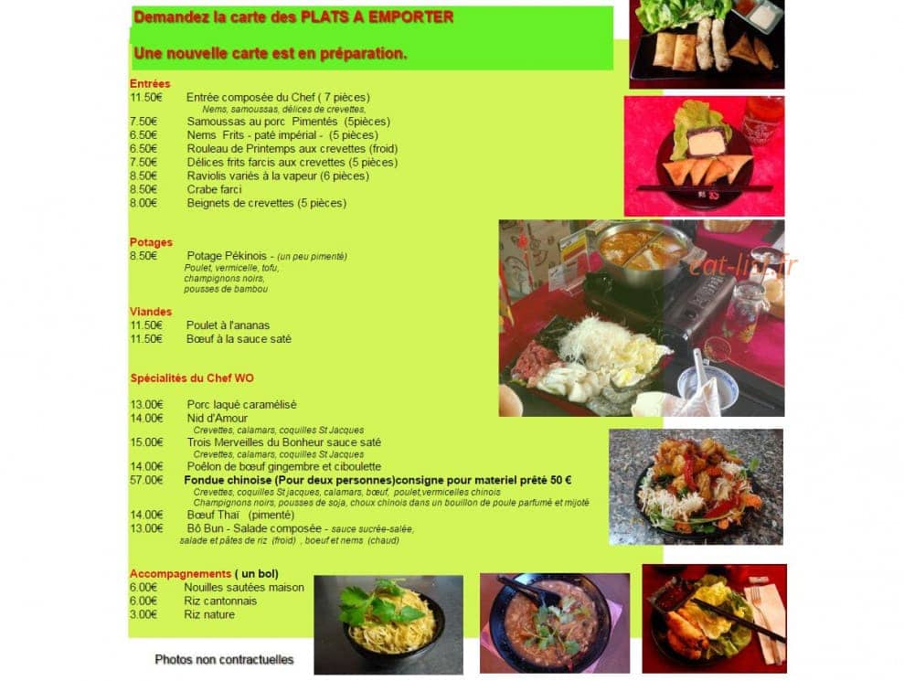 Chez Wo — carte page 7
