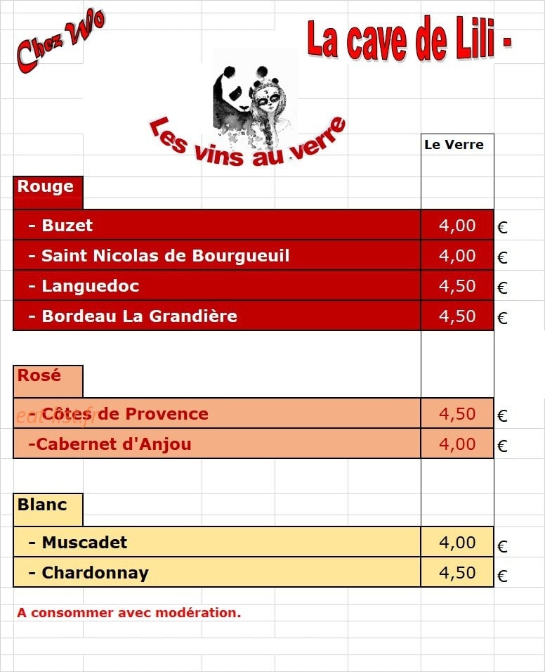 Chez Wo — carte page 4