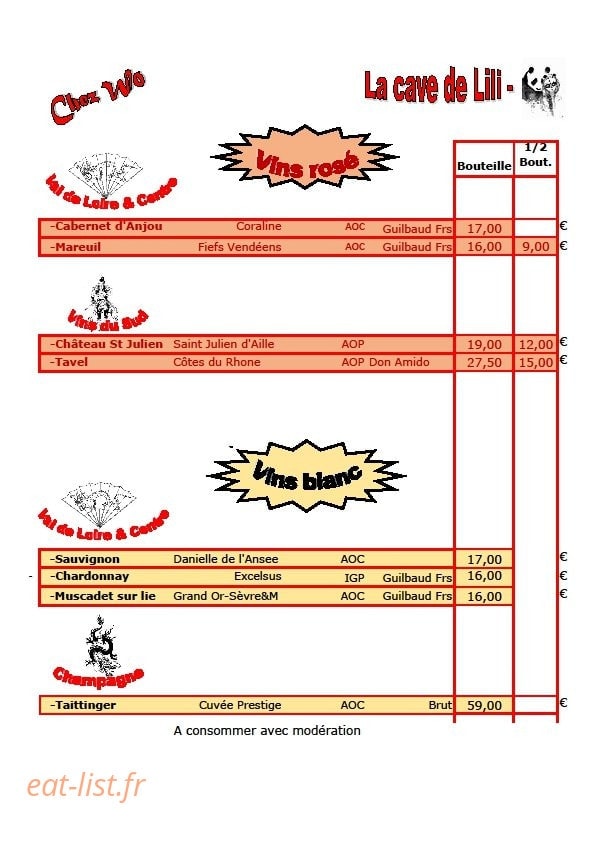 Chez Wo — carte page 3