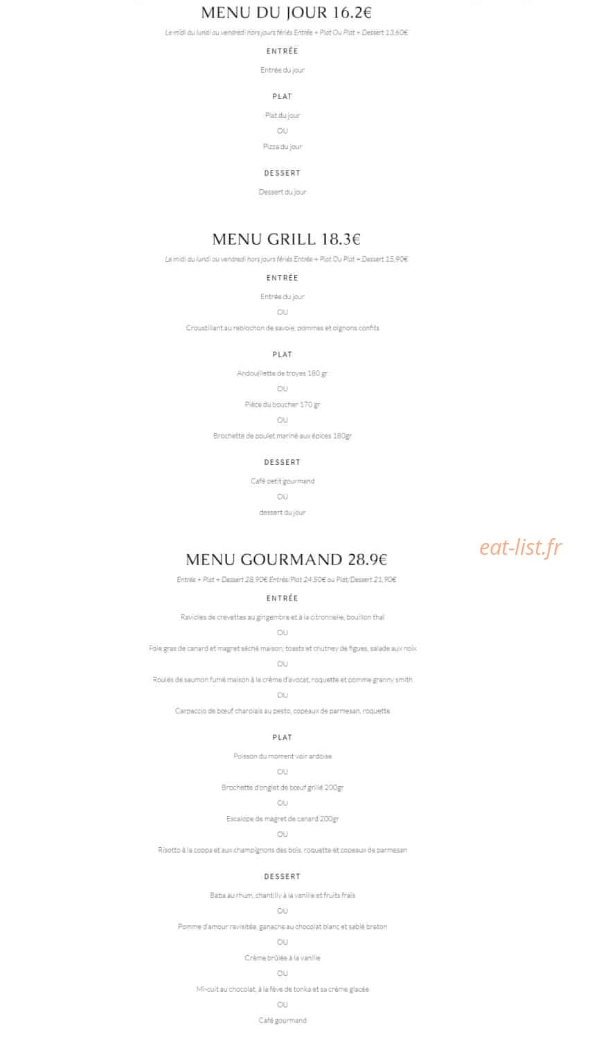 Grill & Cow — carte page 3