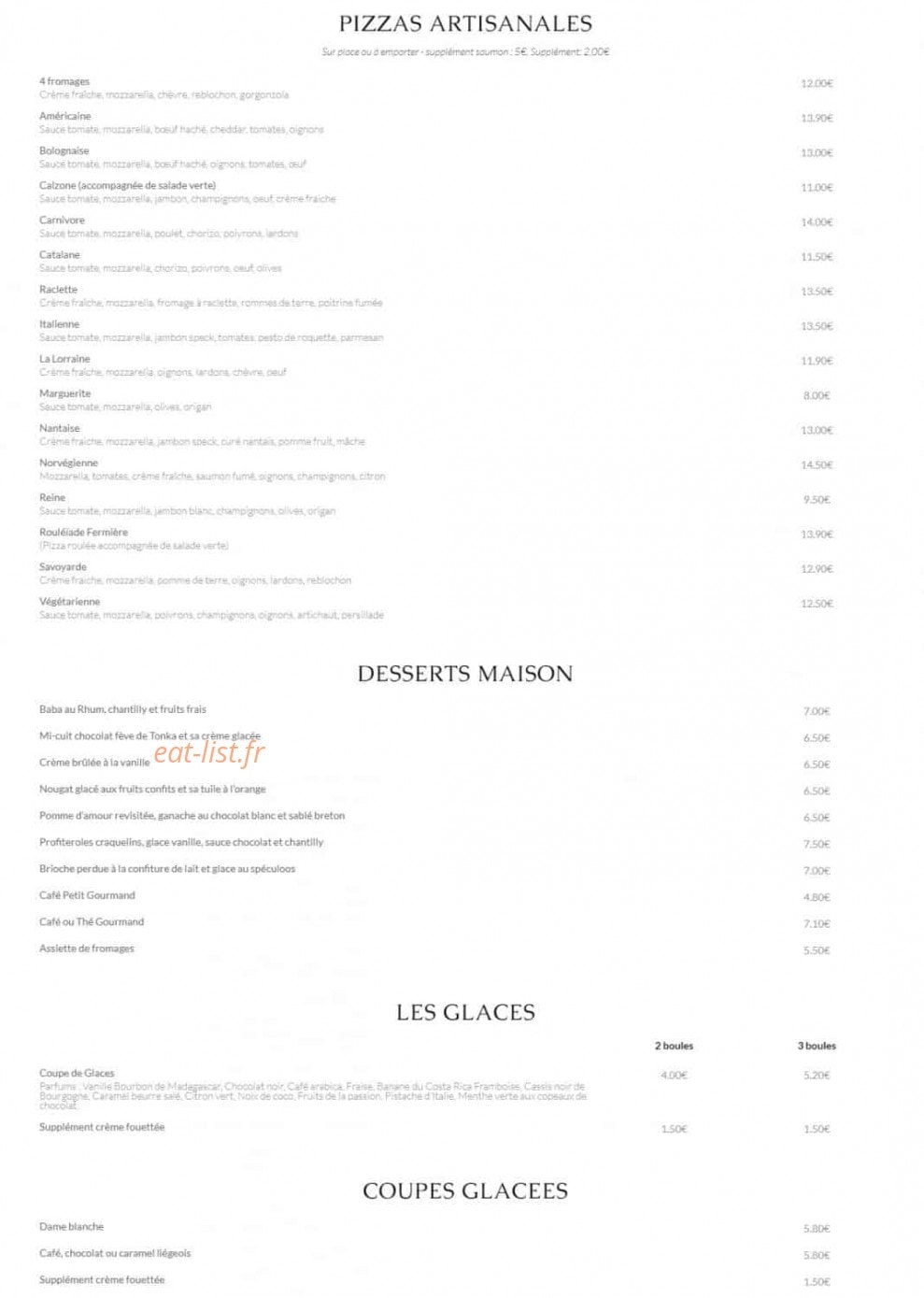 Grill & Cow — carte page 2