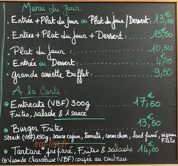 O Bistrot Gourmand — carte page 2