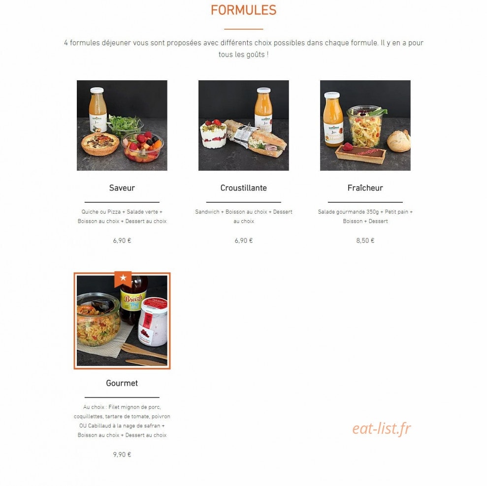 La Cuisine de Brison — carte page 1