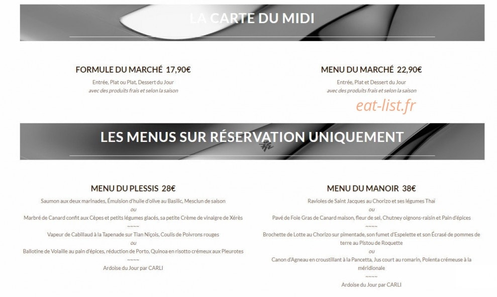 Le Manoir — carte page 1