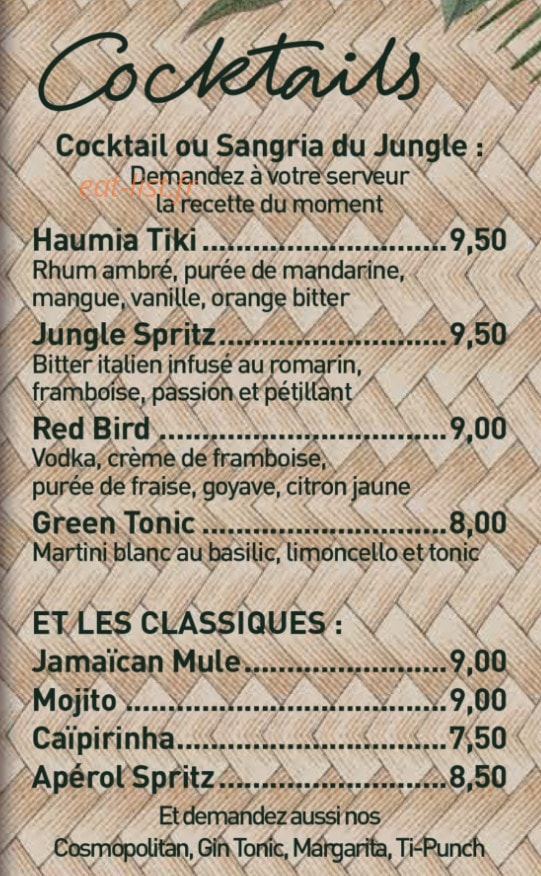 The Jungle — carte page 14