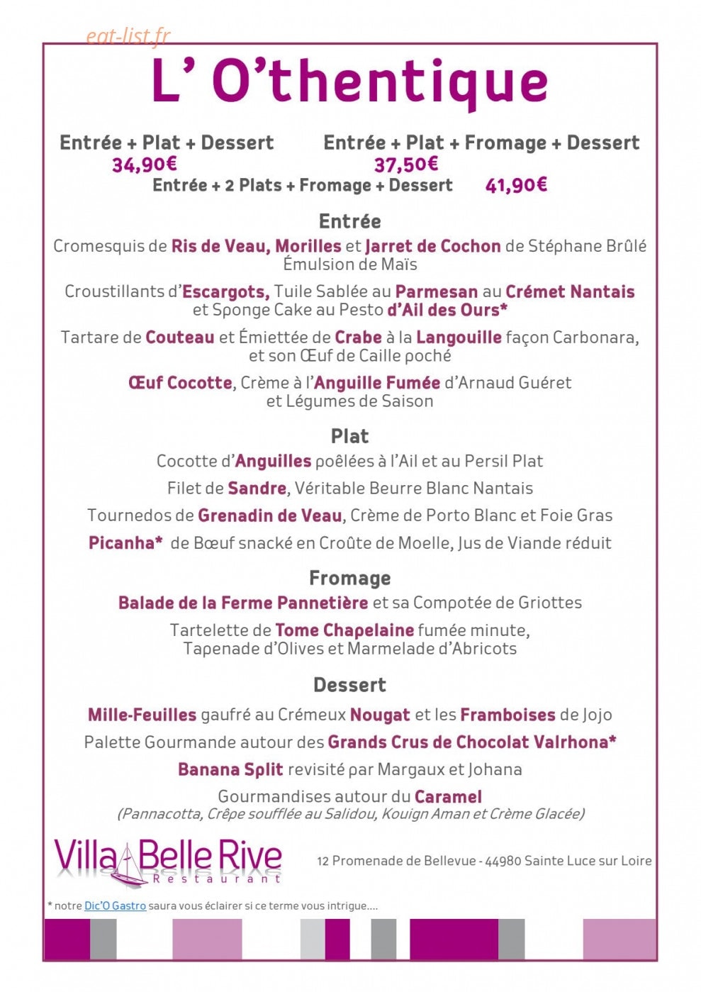 Villa Belle Rive — carte page 2