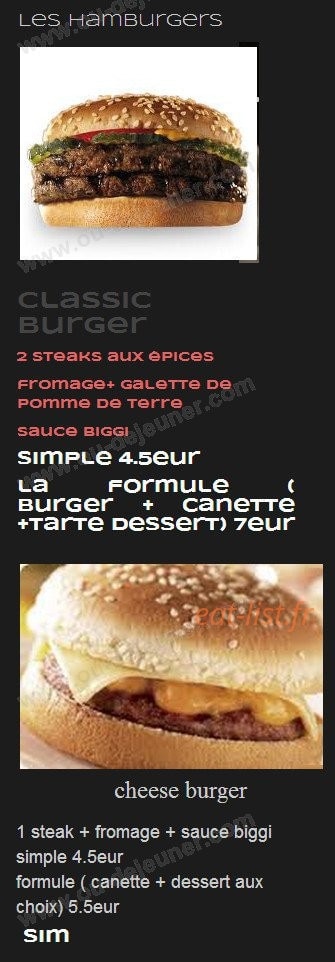 Allo Burger Fly — carte page 2