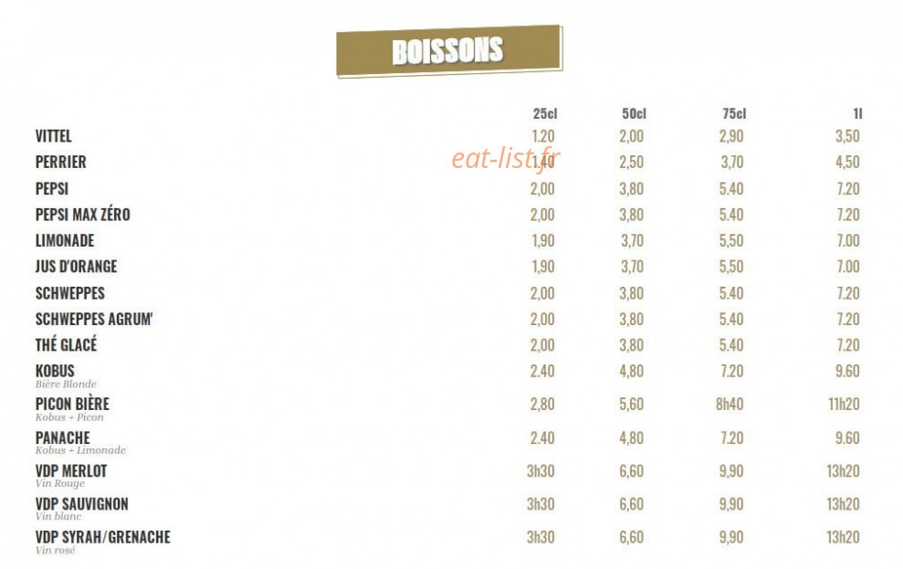 Au Bouillon — carte page 6