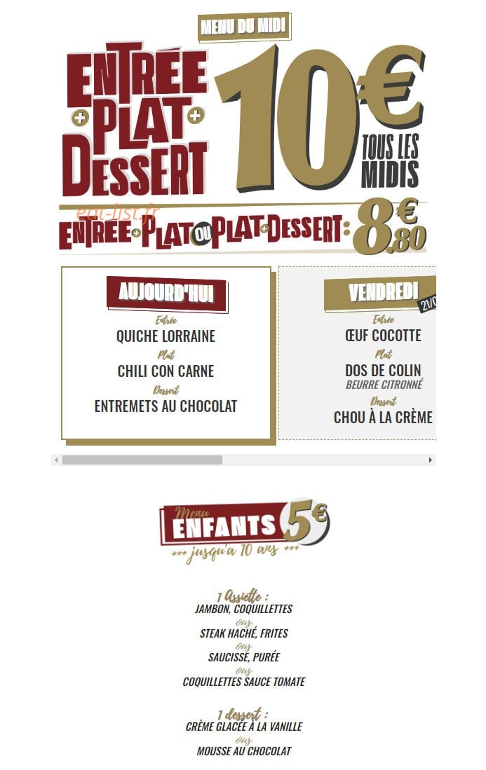 Au Bouillon — carte page 5