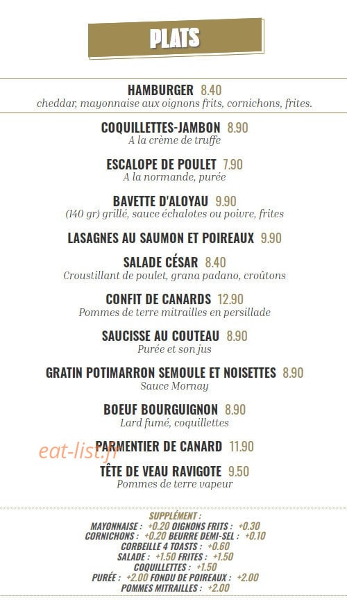 Au Bouillon — carte page 3