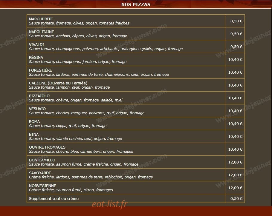 Au don camillo — carte page 2