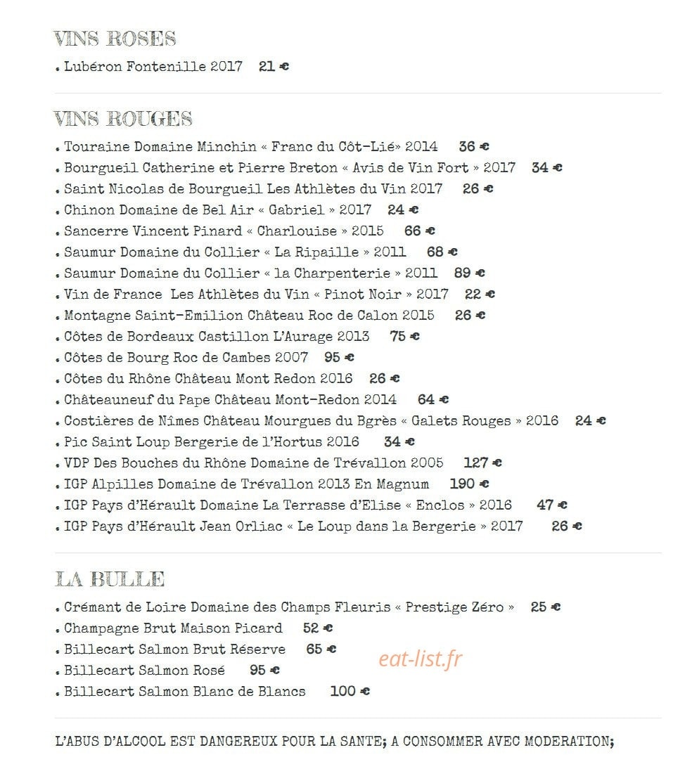 Aux Fines Gueules — carte page 3