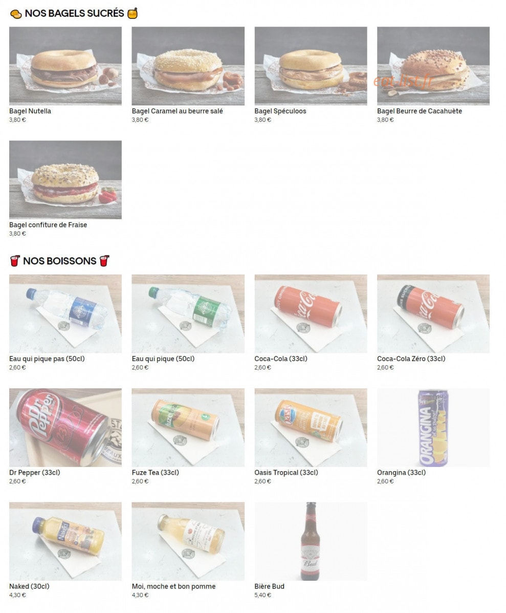 Bagelstein — carte page 3