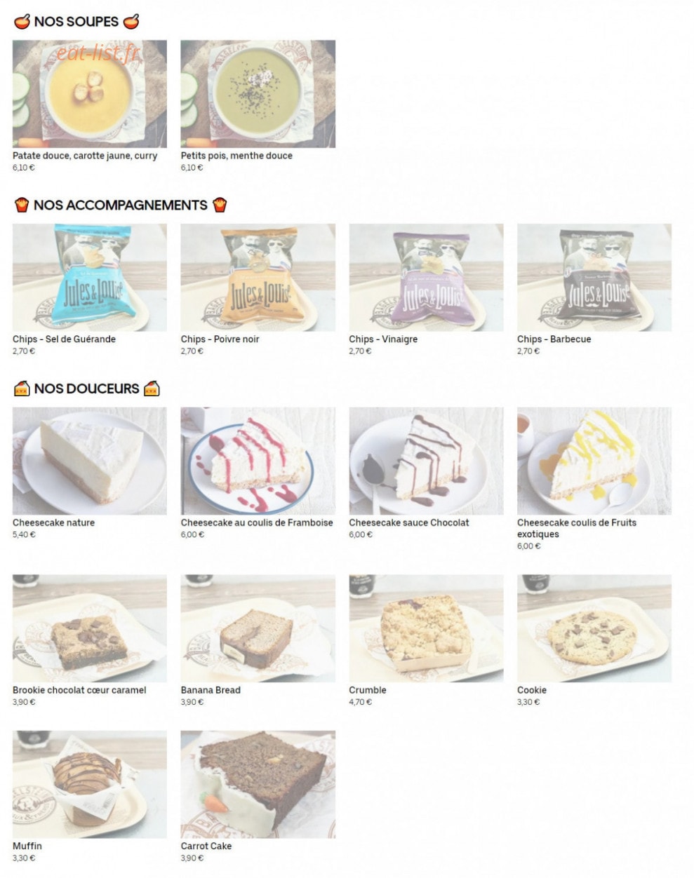 Bagelstein — carte page 2
