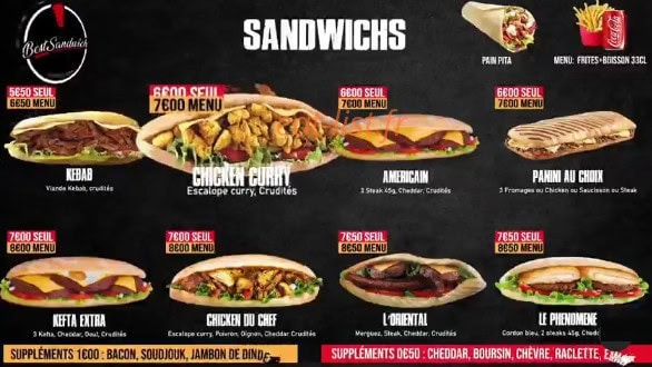Best'sandwichs — carte page 3
