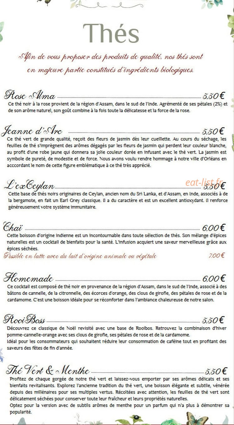 Bio Tea Flor — carte page 8