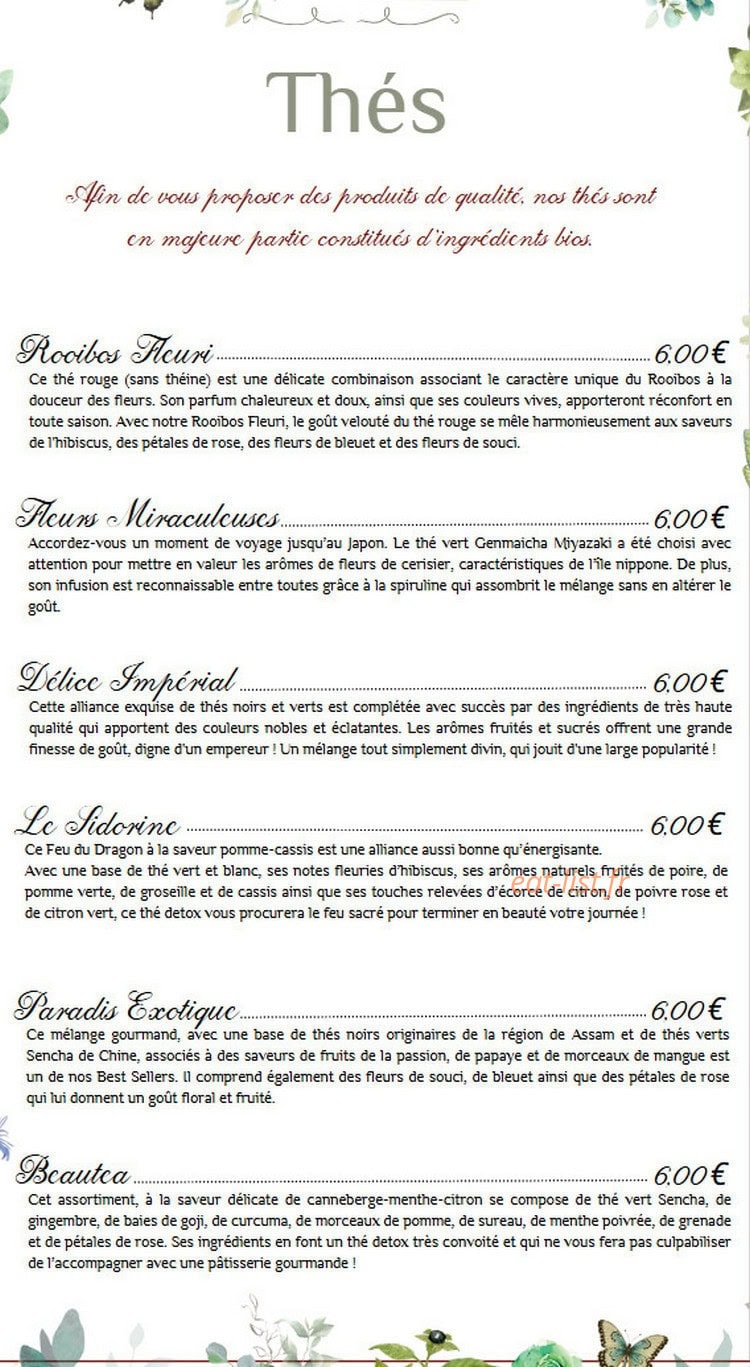 Bio Tea Flor — carte page 7