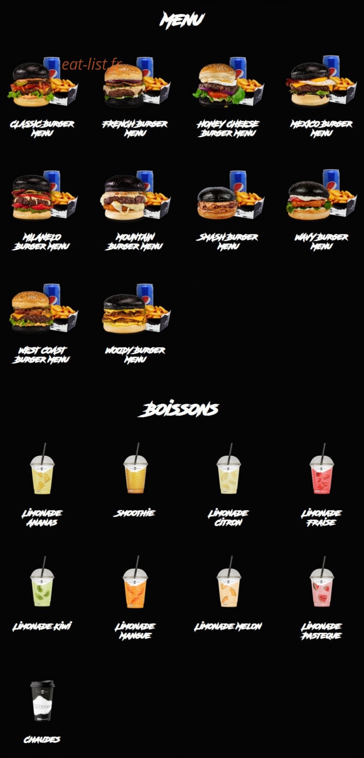 Black And White Burger — carte page 2