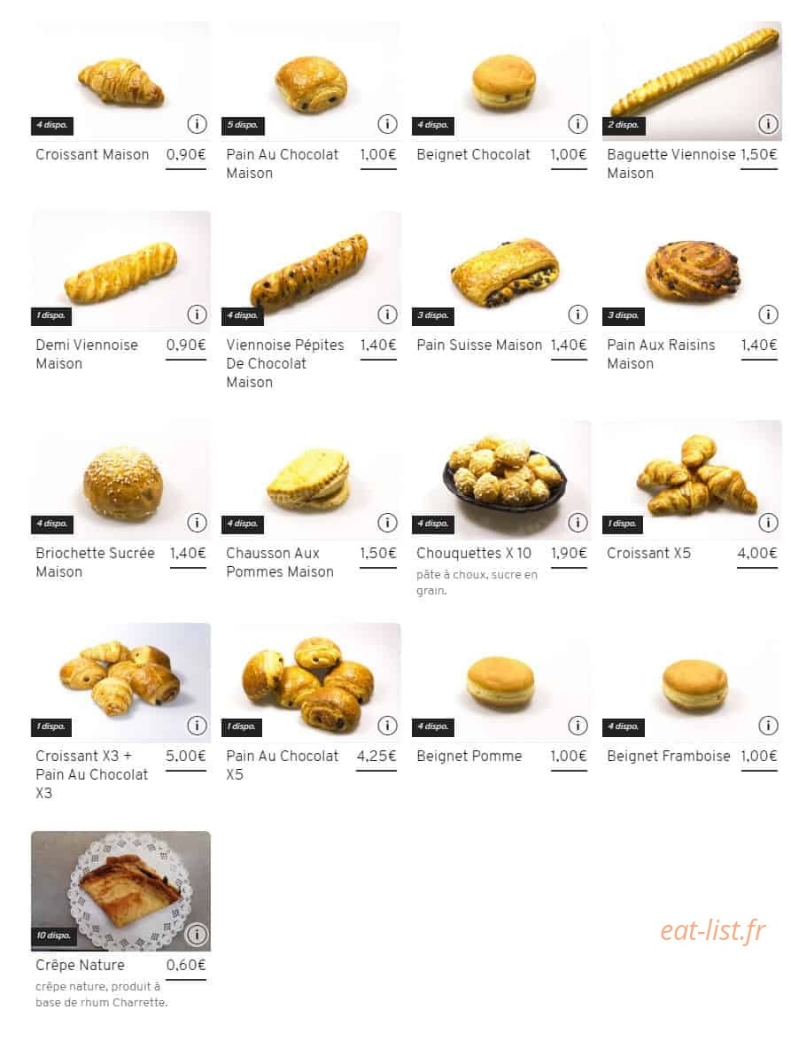 Boulangerie Katy & Frederic — carte page 6