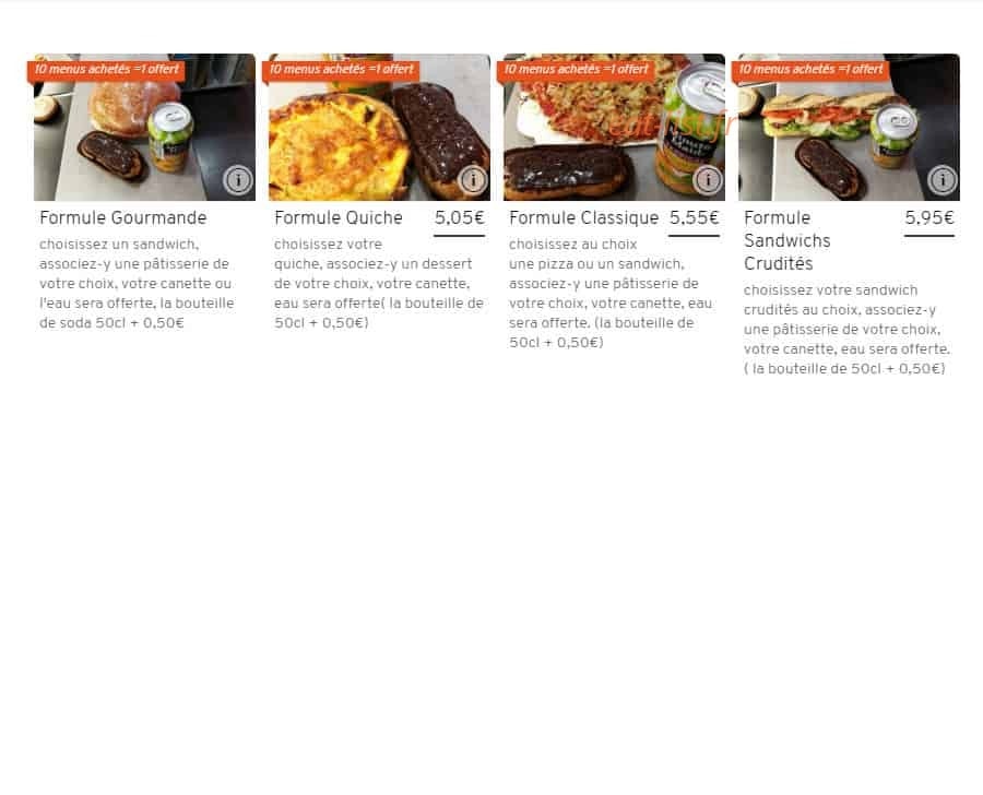Boulangerie Katy & Frederic — carte page 1