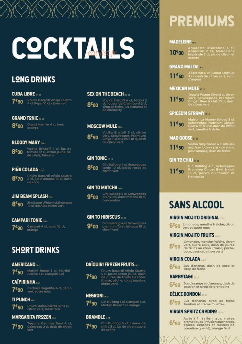Brasserie Madeleine Orleans — carte page 11