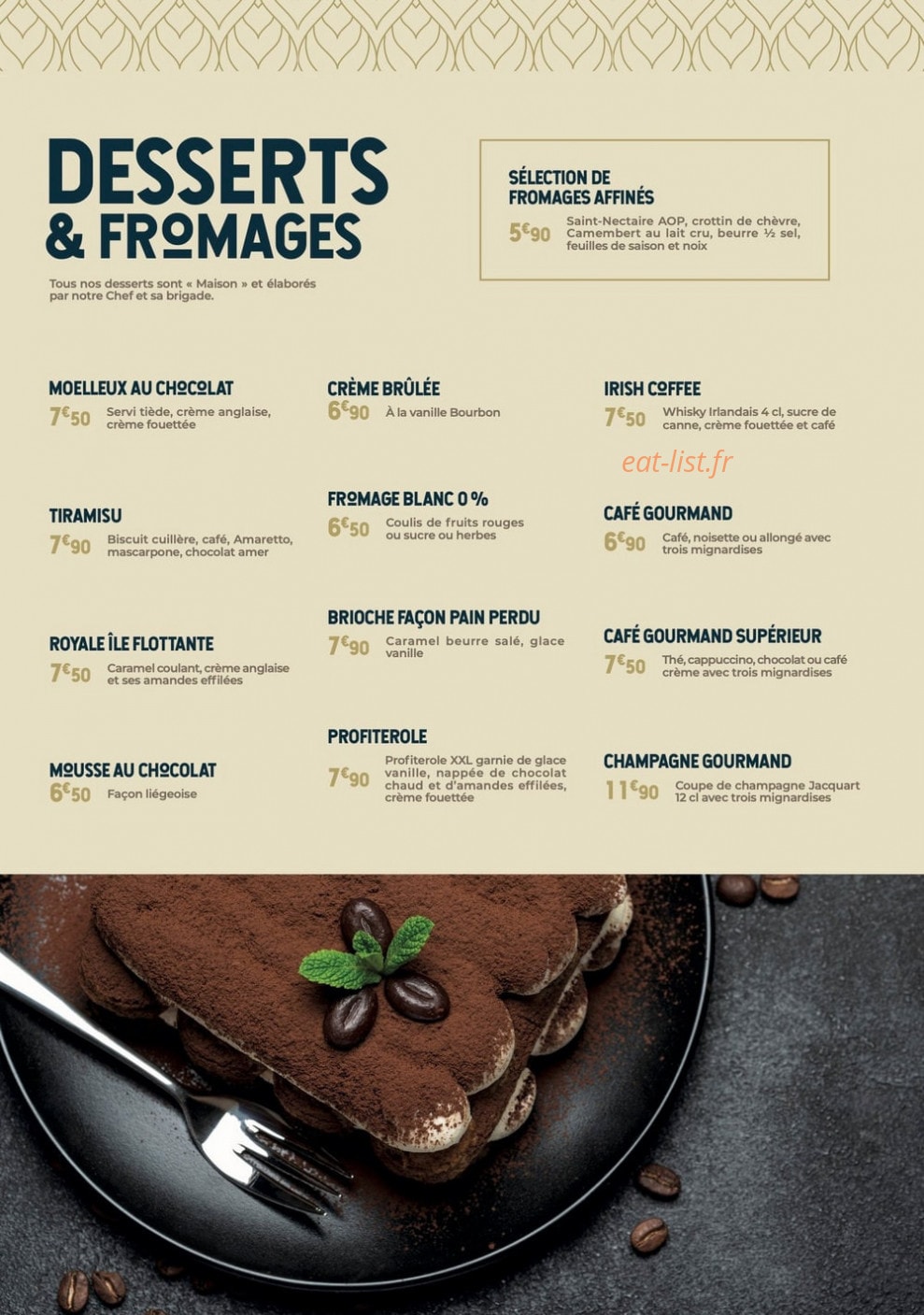 Brasserie Madeleine Orleans — carte page 8