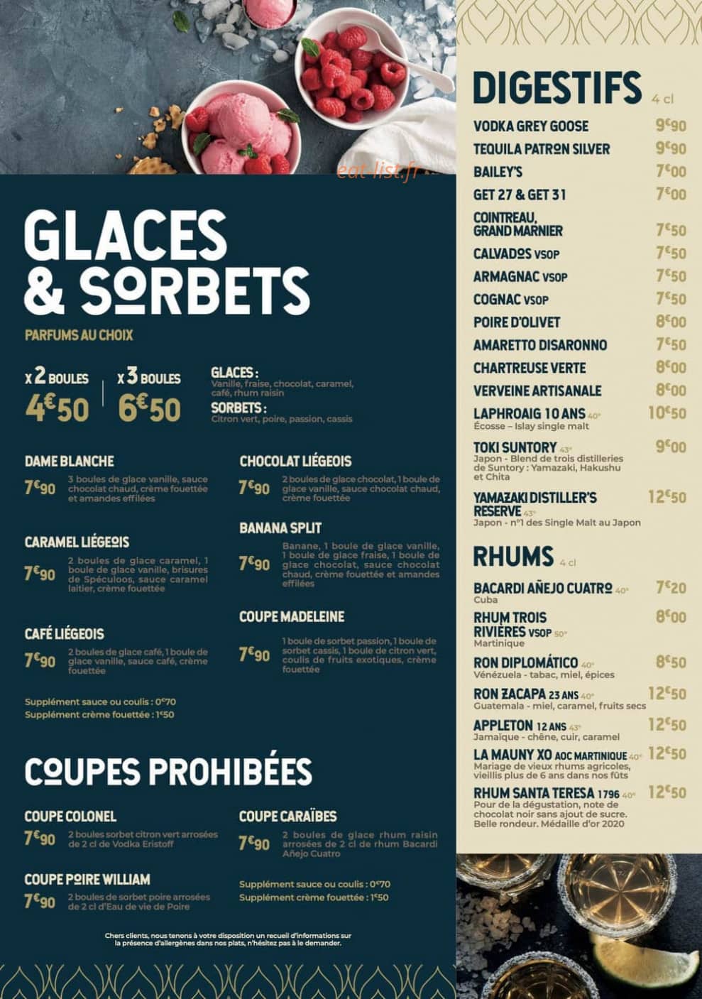 Brasserie Madeleine Orleans — carte page 9