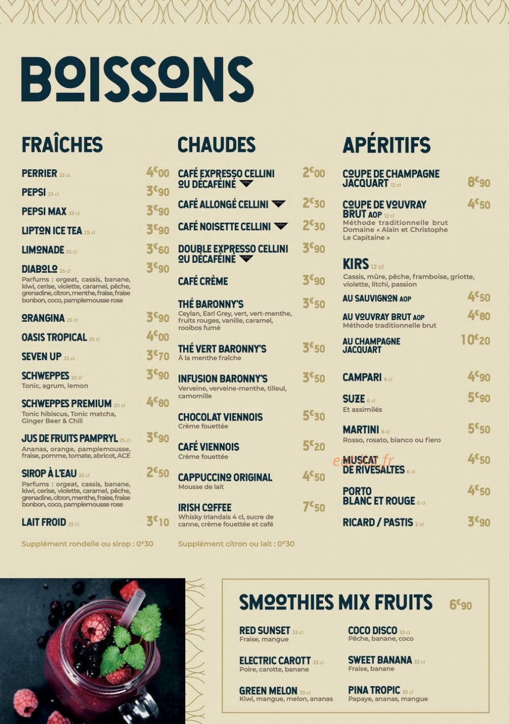 Brasserie Madeleine Orleans — carte page 13