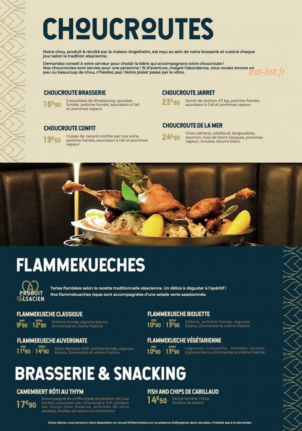 Brasserie Madeleine Orleans — carte page 3