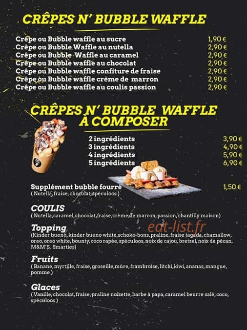 Bubble n' shakes — carte page 2